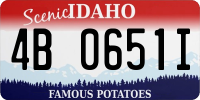 ID license plate 4B0651I