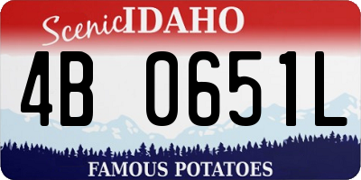 ID license plate 4B0651L