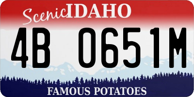ID license plate 4B0651M