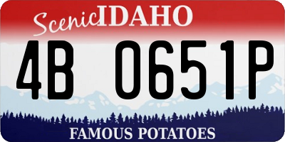 ID license plate 4B0651P