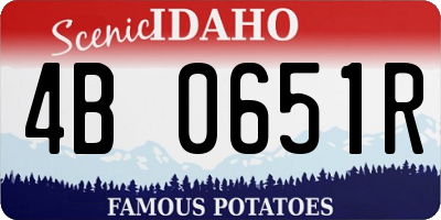 ID license plate 4B0651R
