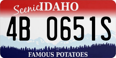 ID license plate 4B0651S