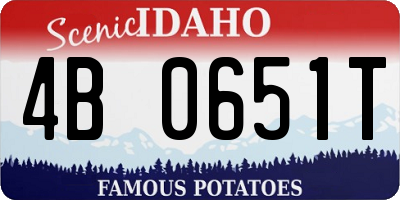 ID license plate 4B0651T