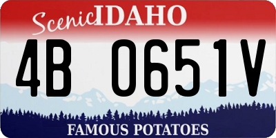 ID license plate 4B0651V