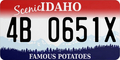 ID license plate 4B0651X