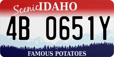 ID license plate 4B0651Y