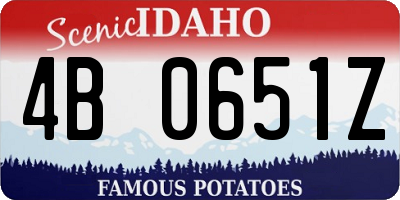 ID license plate 4B0651Z