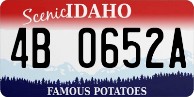 ID license plate 4B0652A