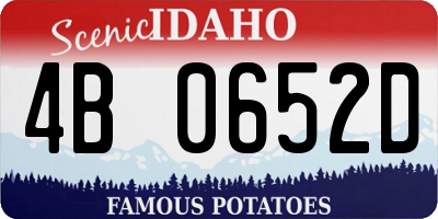 ID license plate 4B0652D