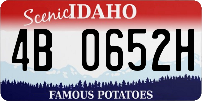 ID license plate 4B0652H