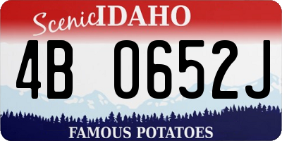 ID license plate 4B0652J