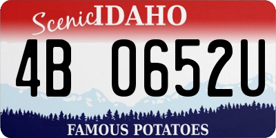 ID license plate 4B0652U