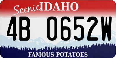 ID license plate 4B0652W
