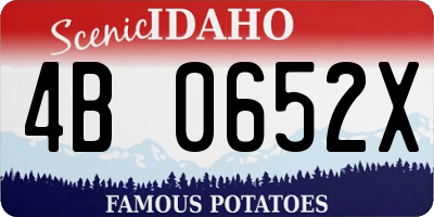 ID license plate 4B0652X