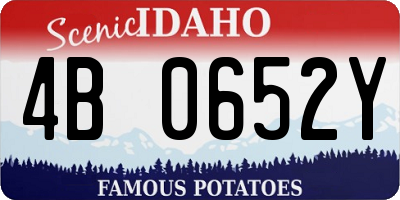 ID license plate 4B0652Y