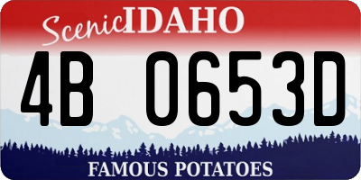 ID license plate 4B0653D