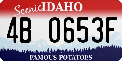 ID license plate 4B0653F
