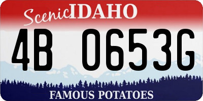 ID license plate 4B0653G