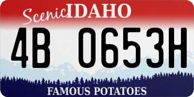 ID license plate 4B0653H