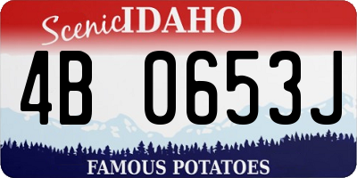 ID license plate 4B0653J