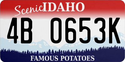 ID license plate 4B0653K