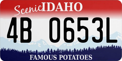 ID license plate 4B0653L