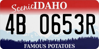 ID license plate 4B0653R