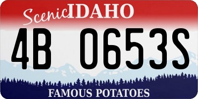 ID license plate 4B0653S