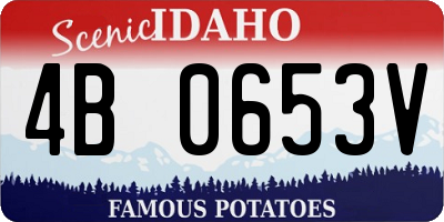 ID license plate 4B0653V