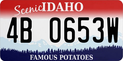 ID license plate 4B0653W