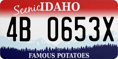 ID license plate 4B0653X
