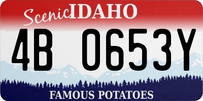 ID license plate 4B0653Y