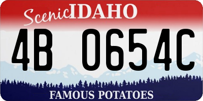 ID license plate 4B0654C