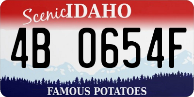 ID license plate 4B0654F