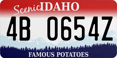 ID license plate 4B0654Z