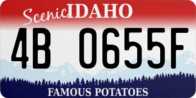 ID license plate 4B0655F