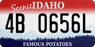 ID license plate 4B0656L