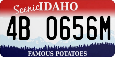 ID license plate 4B0656M