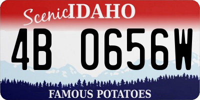 ID license plate 4B0656W