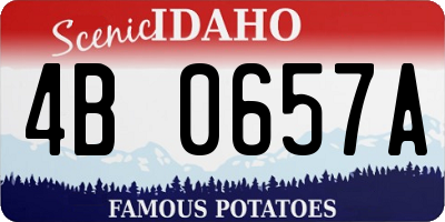 ID license plate 4B0657A