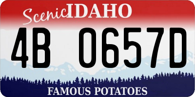 ID license plate 4B0657D
