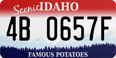 ID license plate 4B0657F