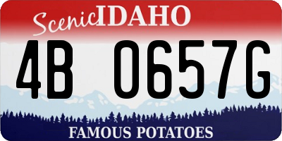ID license plate 4B0657G