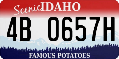 ID license plate 4B0657H