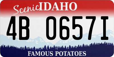 ID license plate 4B0657I