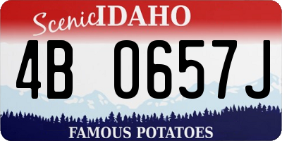 ID license plate 4B0657J