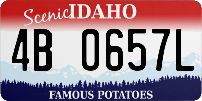 ID license plate 4B0657L