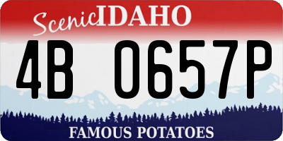 ID license plate 4B0657P