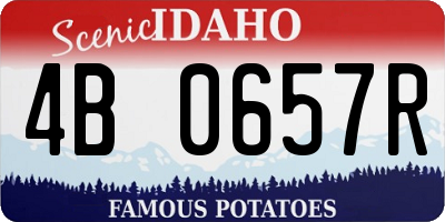 ID license plate 4B0657R