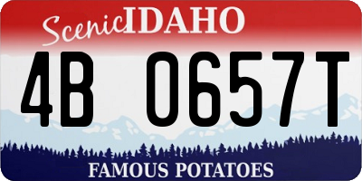 ID license plate 4B0657T